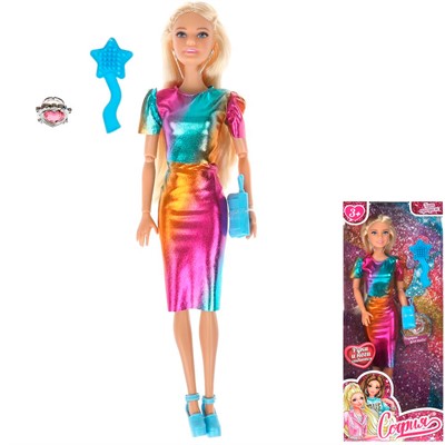 Кукла Карапуз 66001-BF56-S-BB София 29 см ,руки и ноги сгиб, акс - фото 62809374