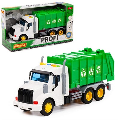 Автомобиль Профи коммунальный инерционный со светом и звуком зеленый в коробке 86495 П-Е /8/ - фото 62809572