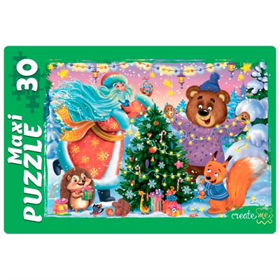 Пазл 30 Макси Новогодняя елка ПМ30-6974. - фото 62809999