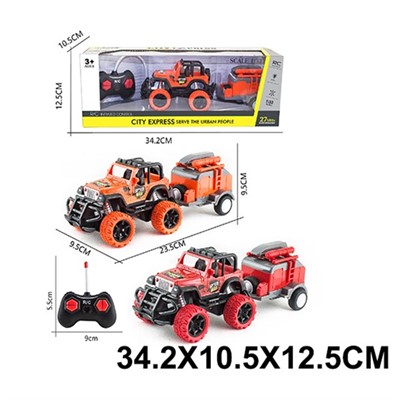 Машина на радиоуправлении HT326 с прицепом в кор. - фото 62810243