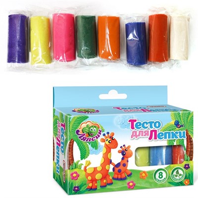 Набор для творчества Тесто для лепки Ляпсик 8 цв. 200 гр. П102 в коробке - фото 62810336
