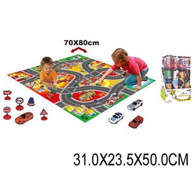 Коврик с машинками 019A-3E в коробке - фото 62810362