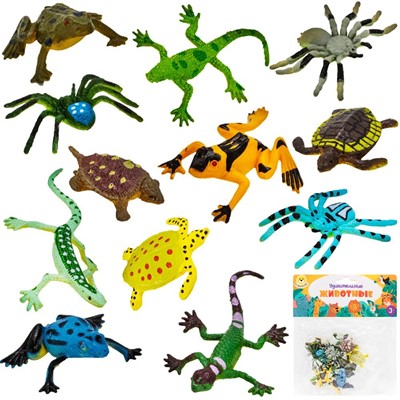 Набор животных Levatoys YSLT06-5 Обитатели террариума в пак. - фото 62810690