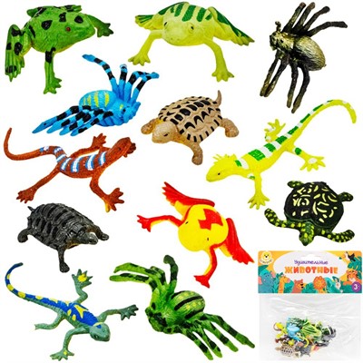 Набор животных Levatoys YSLT06-8 Обитатели террариума в пак. - фото 62810693