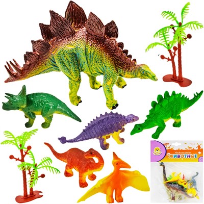 Набор динозавров Levatoys YSLT04-7B микс в пак. - фото 62810699