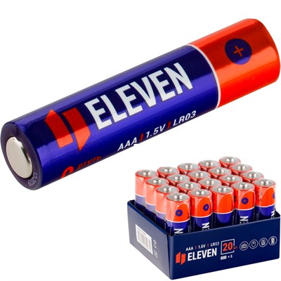 Батарейка Eleven AAA (LR03) алкалиновая, OS20 цена за блистер - фото 62811539