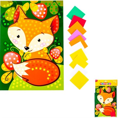 Набор для творчества Мозаика мягкая Лисичка.Большой набор Кэ-013 - фото 62811568