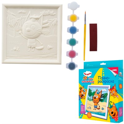 Набор для творчества 3D Art.Панно-раскраска Три кота "Коржик" Ипк-003 Lori - фото 62811624