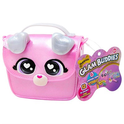 Игровой набор Мини GLAM BUDDIES Забавные щенки розовый,сумочка с шармами и аксес. BS064D8 - фото 62811845