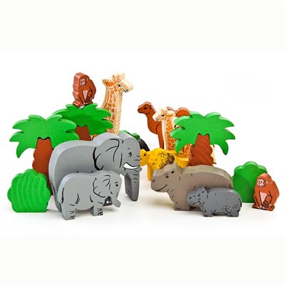 Деревянный конструктор Африка 35дет 7678-4 - фото 62811852