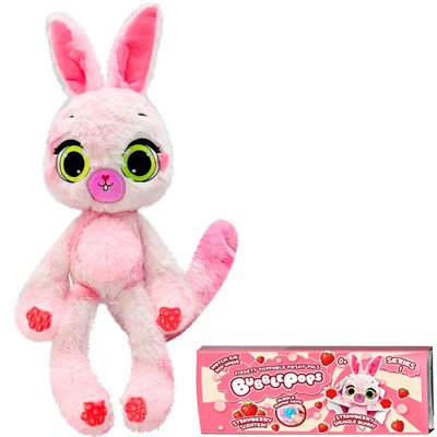 BubblePops Клубничный кролик 23 см ароматиз.с функц.поп-ит на лапках 2402005/4 - фото 62812668