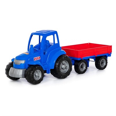 Трактор Чемпион с прицепом синий в сеточке 84743 П-Е /2/ - фото 62813063