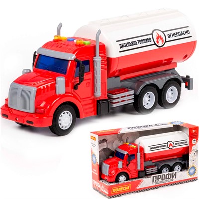 Автомобиль Профи с цистерной инерционный со светом и звуком красный в коробке 86464 П-Е /8/ - фото 62813144