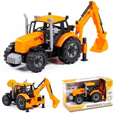 Экскаватор "Прогресс" инерционный оранжевый 91543  П-Е /12/ - фото 62813336