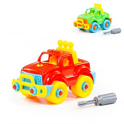 Конструктор-транспорт Джип 22 эл. в пак 78216 П-Е /12/ - фото 62814760