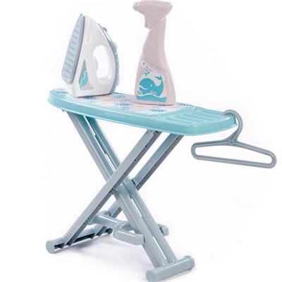 Набор игровой "Утюжок №3 с гладильной доской, пульверизатором и вешалкой" серо-голубой в кор. 67477 П-Е /5/ - фото 62815843
