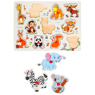 Деревянная Рамка вкладыш Животные Африки G276 - фото 62817546