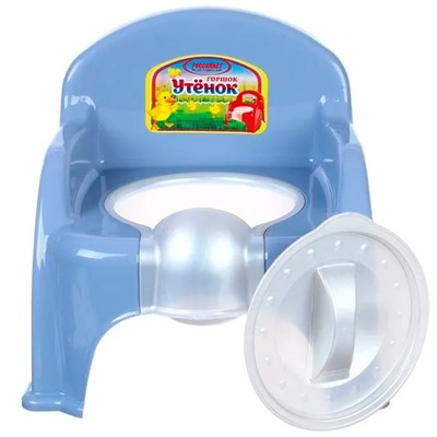 Горшок детский стульчик Утенок с крышкой (микс-коробка) РП-221 /16/ - фото 62817932