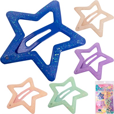 Набор заколок для волос звезды FG250519047Q Miss Kapriz 5 шт в упак. - фото 62818137