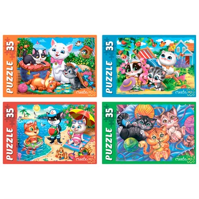 Пазл 35 Забавные котики №8 П35-2717 - фото 62818390