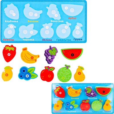 Деревянная Рамка-вкладыш Фрукты-3 30x15x1,3 см ИД-0197 - фото 62818630