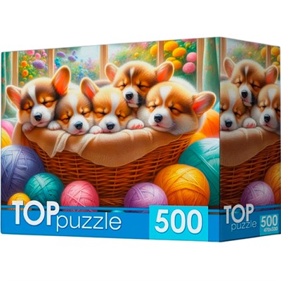 Пазл 500 Корги в корзине Ф500-8741 - фото 62818690