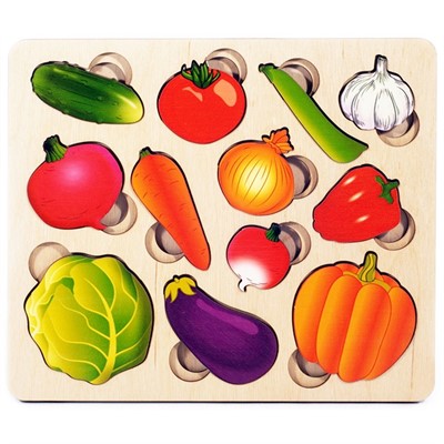 Деревянная рамка вкладыш Овощи 8017 - фото 62818743