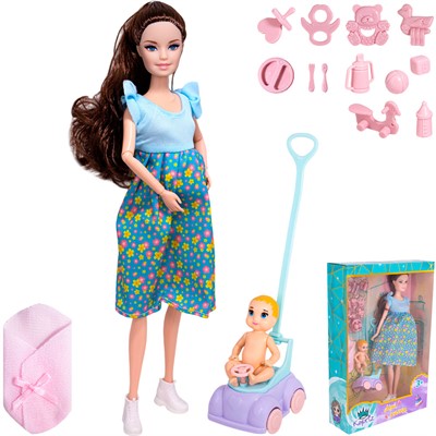 Кукла Miss Kapriz MK664 Мой малыш с мамой и асесс в кор. - фото 62818860