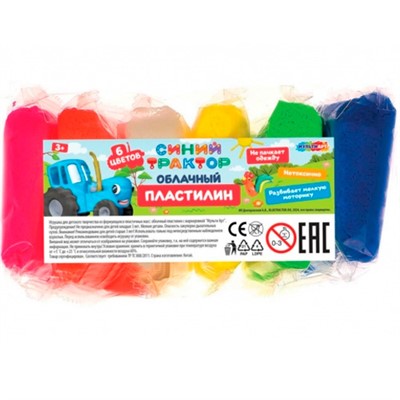 Набор для творчества Синий Трактор 6 цв. 10 гр. MultiArt FLUFFY6-127910 - фото 62819008