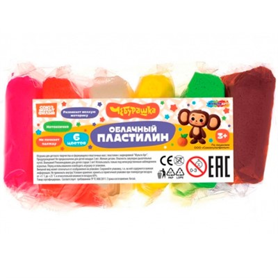 Набор для творчества Легкий пластилин Чебурашка 6 цв. 10 гр. MultiArt FLUFFY6-127911 - фото 62921106