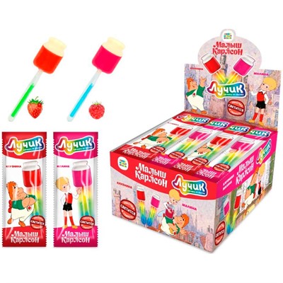 ЛУЧИК Малыш и Карлсон карамель на светящейся палочке 10г КТ94545 - фото 63332225