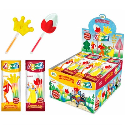 ЛУЧИК Бременские музыканты карамель на светящейся палочке 10г КТ95073 - фото 63332227