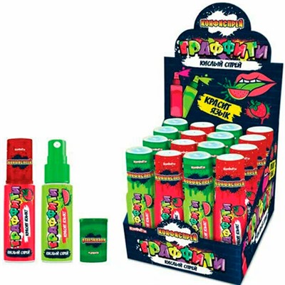 КОНФИСПРЕЙ Граффити кислый спрей, красящий язык 30мл КТ94872 - фото 63332230