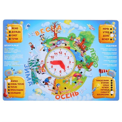 Деревянная Обучающая доска "Времена года" IG0736 - фото 64767696