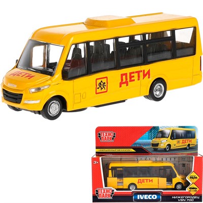 Модель DAILY-15CHI-YE АВТОБУС IVECO DAILY VSN-700 ДЕТИ Технопарк  в коробке - фото 65341002