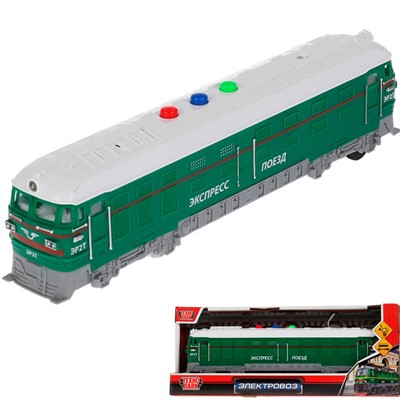 Модель 1853392-R Электровоз 23 см, инерция Технопарк в коробке - фото 65341008