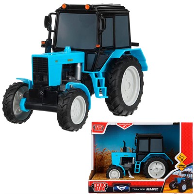 Модель BELARUS-17SL-BU-WOD МТЗ свет-звук, ТРАКТОР БЕЛАРУС 17 см,инерция,синий Технопарк в кор. - фото 65341144