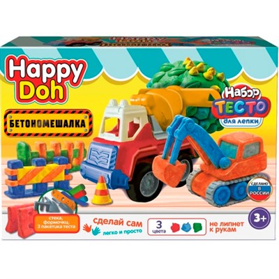 Набор для творчества Для лепки с формочками БЕТОНОМЕШАЛКА 24 см HAPPY DOH PDSET-125613-BET - фото 65341211