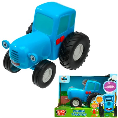Модель BLUTRA-15PL-WOD Синий трактор 15 см,инерция,синий Технопарк в кор. - фото 65341219