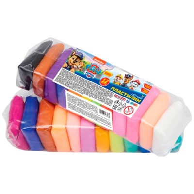 Набор для творчества Легкий пластилин Щенячий Патруль 12 цв. 10 гр MultiArt FLUFFY12-PP-142747 - фото 65341296