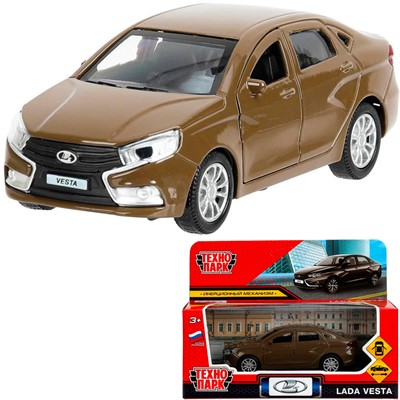Модель VESTA-12-BR LADA vesta 11,5 см, двери, коричневый Технопарк в кор. - фото 65416400