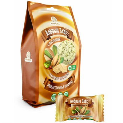 Мультизлаковые конфеты с фисташкой и белым шоколадом, 150 г КН10033 ДОБРЫЙ ЗЛАК - фото 65658238