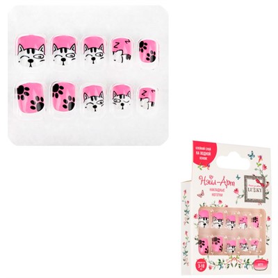 Ногти накладные Lukky Нэйл-Арт Kitty 10 наклад.ногтей на клеевой основе,3-10 лет Т26634 - фото 65658287