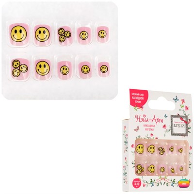 Ногти накладные Lukky Нэйл-Арт Emodji 10 наклад.ногтей на клеевой основе,3-10 лет Т26641 - фото 65658396
