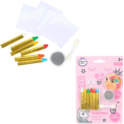 Набор для творчества Аквагрим 6 цветов МИЛАЯ ЛЕДИ AFP6-113933 - фото 65868054