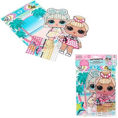 Набор для творчества Кристальная мозаика фигурная Стильные девочки МУЛЬТИ АРТ CRYSTFIG-114791 - фото 65868242