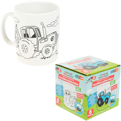 Набор для творчества Кружка для росписи СИНИЙ ТРАКТОР МУЛЬТИ АРТ MUG-ST - фото 65868325