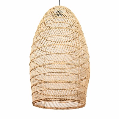 Плетеная люстра ротанг H90 D50 см - фото 66545024