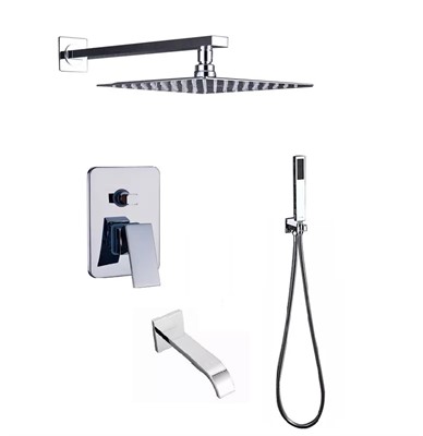 Liros Встраиваемый душевой комплект со смесителем 3 режима TVZ-0876 Хром - фото 67452328