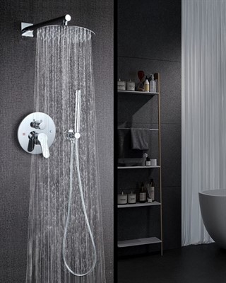 Sakari Встраиваемый душевой комплект со смесителем 2 режима  TVZ-0891 Хром - фото 67452333